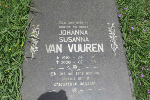 VUUREN Willem Jacobus, van 1907-1981 & Johanna Susanna 1910-2000