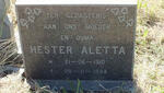 ? Hester Aletta 1910-1984