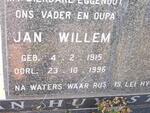 HUYSSTEEN Jan Willem, van 1915-1996