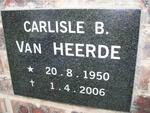 HEERDE Carlise B., van 1950-2006