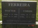 FERREIRA Wouter 1984-2003 & Corrie 1953-1999