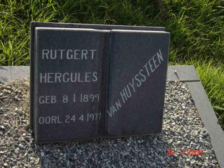 HUYSSTEEN Rutgert Hercules, van 1899-1977