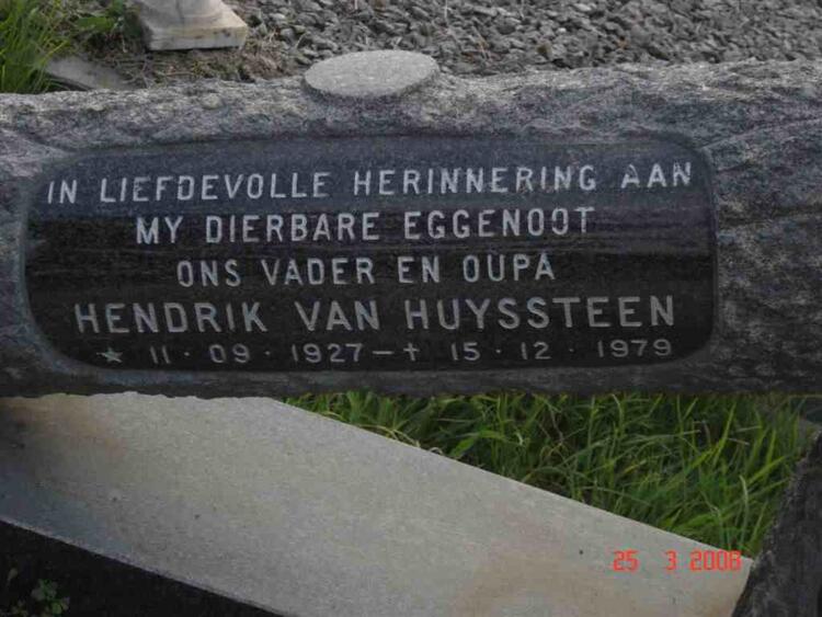 HUYSSTEEN Hendrik, van 1927-1979