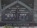 HUYSSTEEN Danie 1893-1978 & Aletta A.L. KOORTS 1899-1983