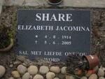 SHARE Elizabeth Jacomina 1914-2005