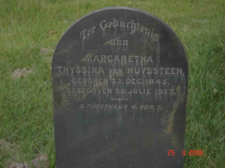 HUYSSTEEN Margaretha Thyssina, van 1845-1923