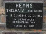 HEYNS Thelma V. nee KOEN 1922-1960