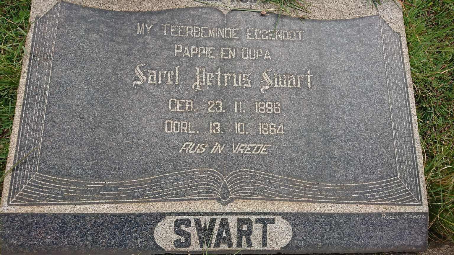 SWART Sarel Petrus 1896-1964
