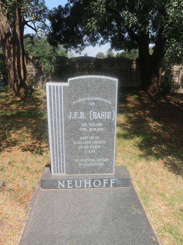 NEUHOFF J.F.R. 1929-2002