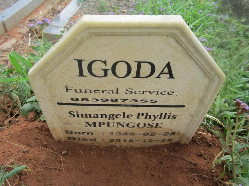 MPUNGOSE Simangele Phyllis 1949-2016
