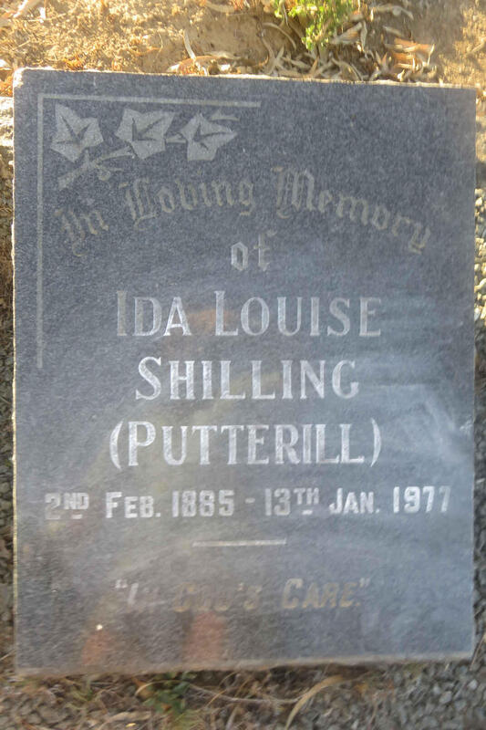 SHILLING Ida Louise nee PUTTERILL 1885-1977