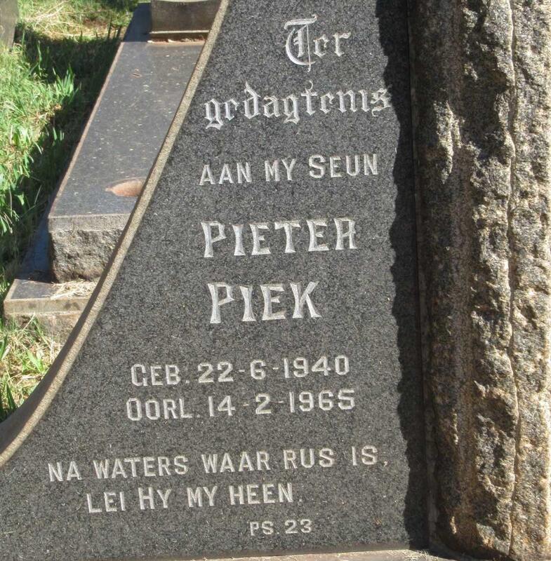 PIEK Pieter 1940-1965