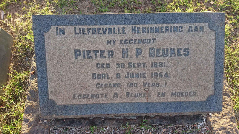 BEUKES Pieter H.P. 1881-1954