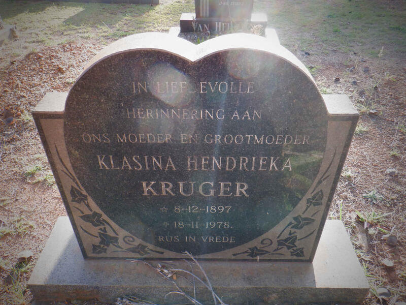 KRUGER Klasina Hendrieka 1897-1978