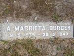 BURGER A. Magrieta 1939-1940