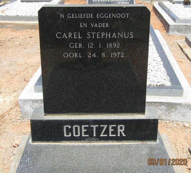 COETZER Carel Stephanus 1892-1972