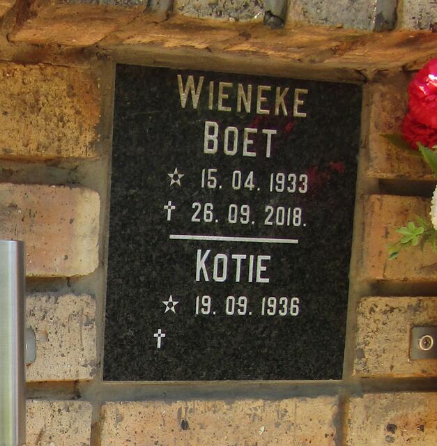 WIENEKE Boet 1933-2018 & Kotie 1936-
