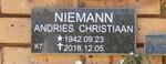 NIEMANN Andries Christiaan 1942-2018