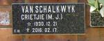 SCHALKWYK M.J., van 1930-2016