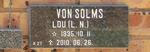 SOLMS L.N., von 1935-2010