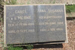 SMITH Carel V.D. Merwe 1885-1968 & Anna Susanna OPPERMAN 1904-1969