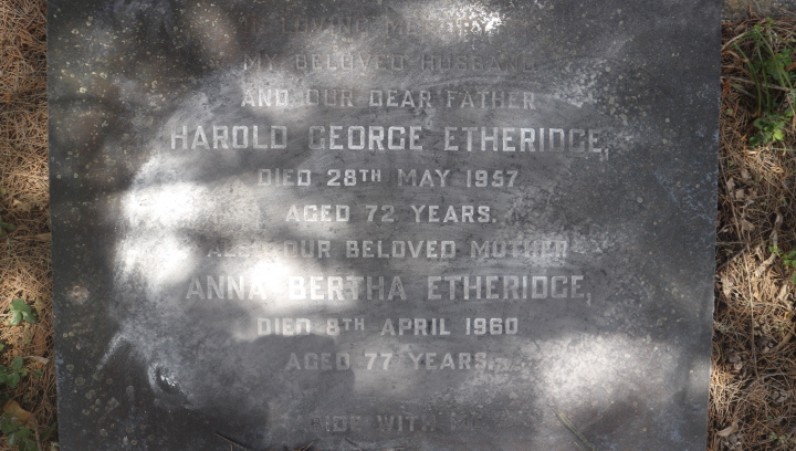 ETHERIDGE Harold George -1957 & Anna Bertha -1960