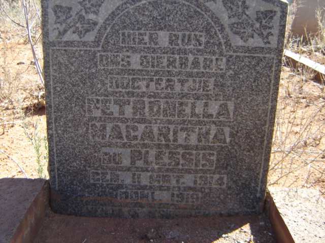 PLESSIS Petronella Magaritha, du 1914-1919