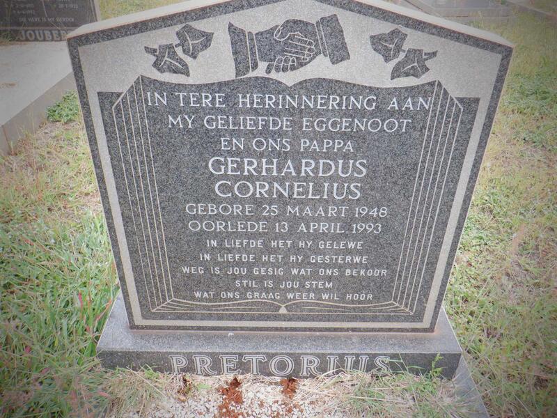 PRETORIUS Gerhardus Cornelius 1948-1993