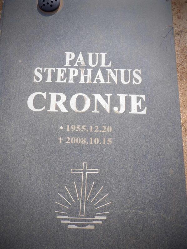CRONJE Paul Stephanus 1955-2008