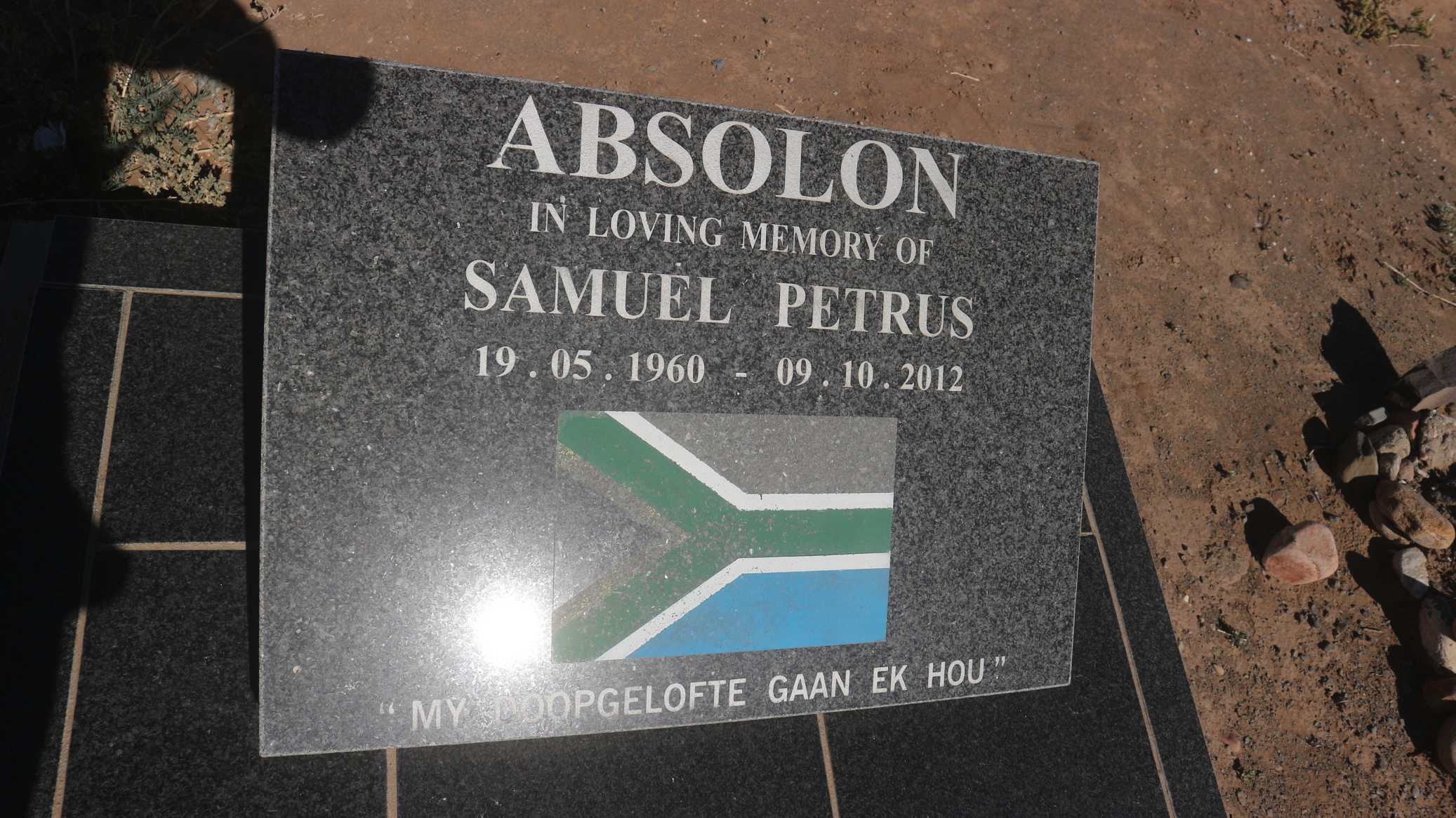 ABSOLON Samuel Petrus 1960-2012