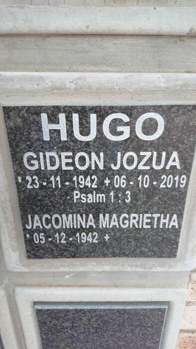 HUGO Gideon Jozua 1942-2019 & Jacomina Magrietha 1942-