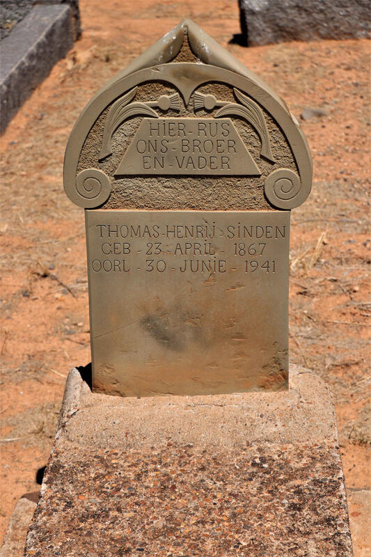 SINDEN Thomas Henrij 1867-1941