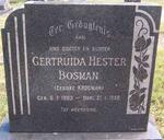 BOSMAN Gertruida Hester nee KROGMAN 1903-1958