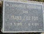 TOIT Frans J., du 1931-1971