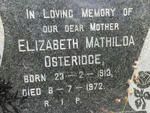 OSTERIDGE Elizabeth Mathilda 1913-1972