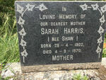 HARRIS Sarah nee SHAW 1902-1970