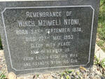 NTONI Winch Mzimeli 1874-1953