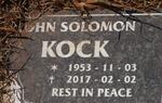 KOCK John Solomon 1953-2017