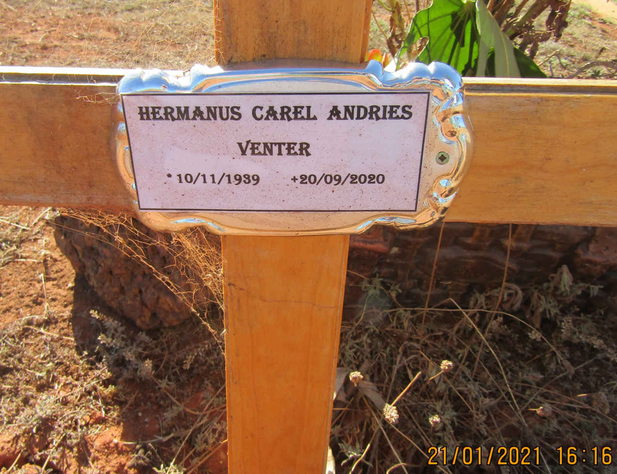 VENTER Hermanus Carel Andries 1989-2020