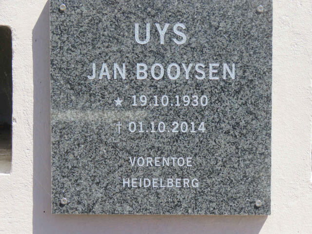 UYS Jan Booysen 1930-2014