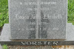 VORSTER Louisa Aletta Elizabeth nee KOTZE 1913-1992
