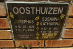 OOSTHUIZEN Josephus 1929-2004 & Susanna Katharina 1933-2015