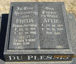 PLESSIS Attie, du 1914-1996 & Freda PRETORIUS 1914-1992
