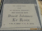ROUX David Johannes, le 1880-1972