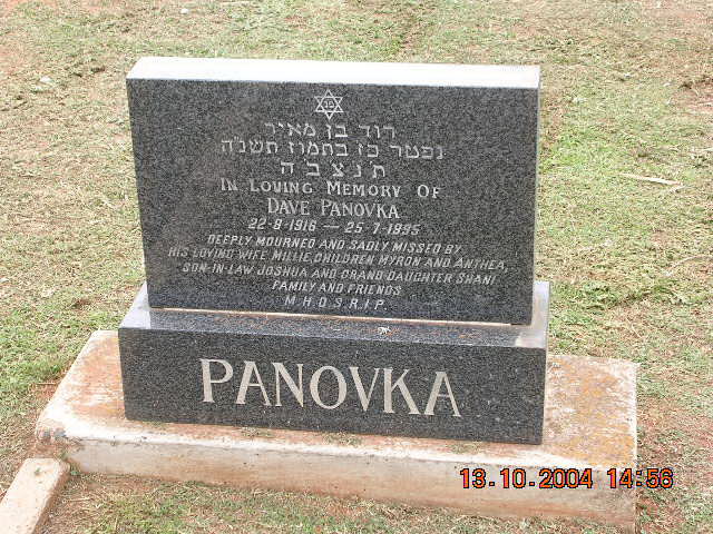 PANOVKA Dave 1916-1995