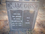 JACOBS Martha M. 1887-1983