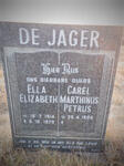 JAGER Carel Marthinus Petrus, de 1905- & Ella Elizabeth 1914-1979