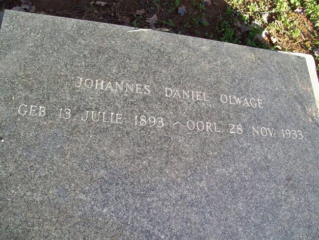 OLWAGE Johannes Daniel 1893-1933