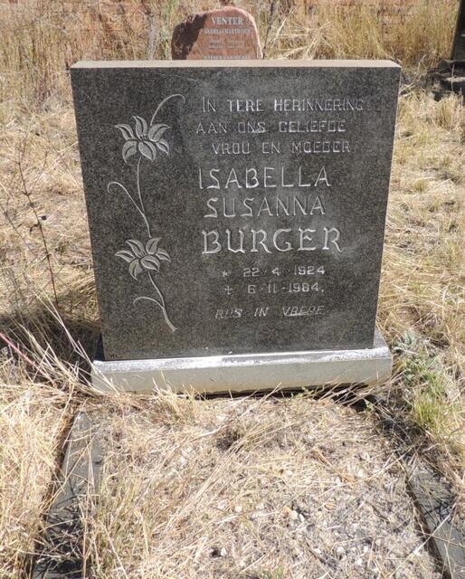 BURGER Isabella Susanna 1924-1984