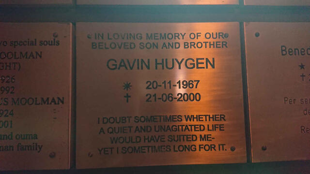 HUYGEN Gavin 1967-2000